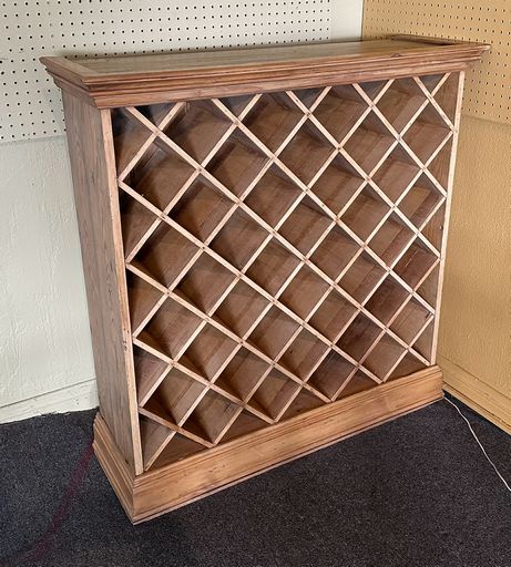 Reclaimed Wood Look Wine Cabinet