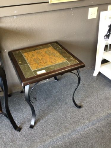 Slate Tile End Table