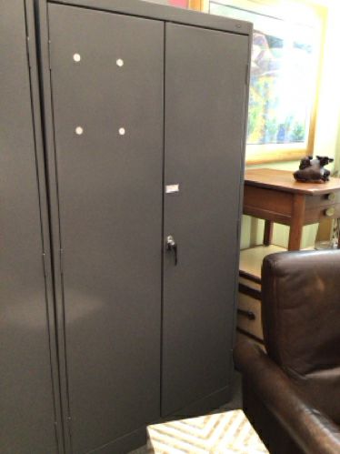2 Door Gray Industrial Metal Cabinet