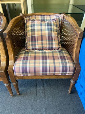 Vintage Cane Barrel Chair