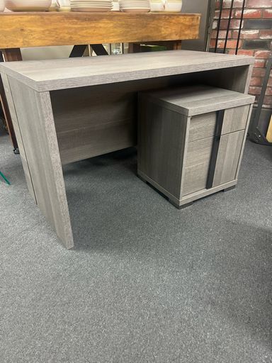 Alf Modern Desk with File Cabinet & Keys  Sleek Design