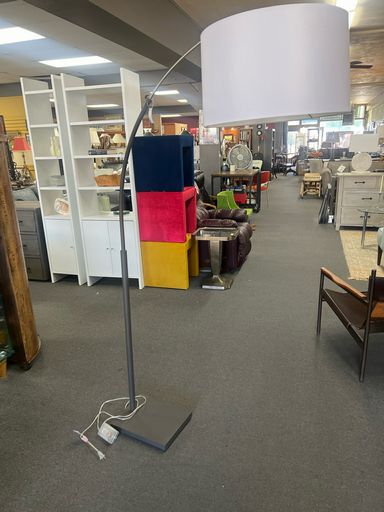 Ark Design Modern Silvertone Floor Lamp