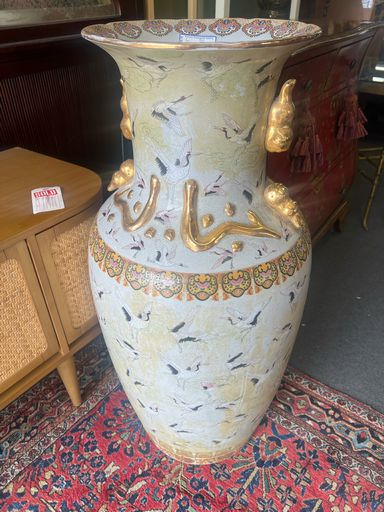 Chinese Ceramic Vase with Decorative Accent