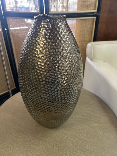 Copper Metal Scale Vase Stylish Decorative Accent Piece