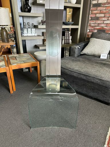 Marco Baldanello Post Modern Glass and Metal Chair Circa 1990