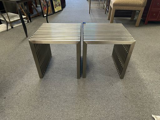 Pair of Mid-Century Modern Metal End Tables