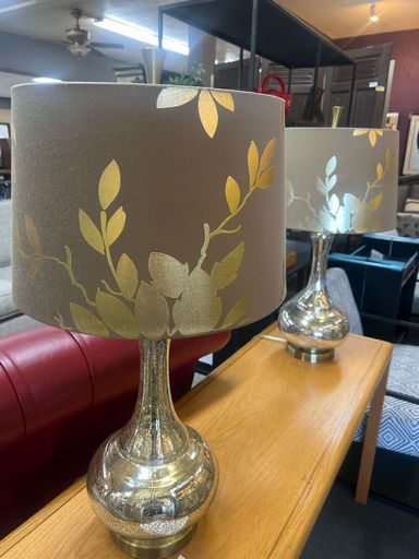 SOLD AS PAIR Crackled Finish Table Lamp