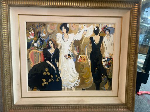 Vintage Isaac Maimon Art Painting in Oil on Canvas