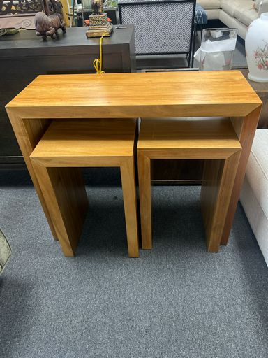 Wood Nesting 3 Pcs Console Table