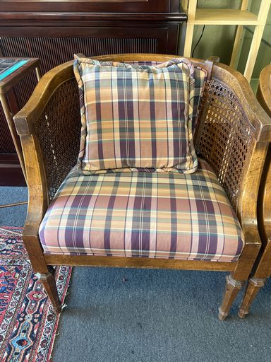 Vintage Cane Barrel Chair