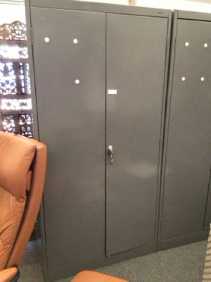 2 Door Gray Industrial Metal Cabinet