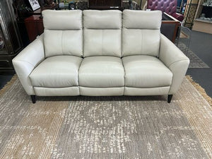 Jason Furniture Co Mid Century Modern Look Leather Match Double Recliner Sofa